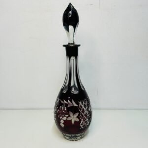 Licorera Red Diamond Bohemia CZ 1970’s 38 cm