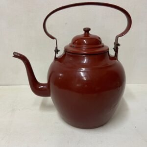 Antigua tetera de fogón esmaltada Lions Cortez Inglaterra 1940’s 35x35 cm