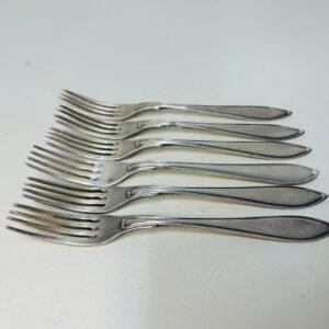 Set de 6 tenedores de postre en plata sueca by C.A. Bjorklund Stockholm para Prima N.S 1950’s