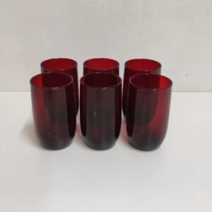 Juego de 6 vasos Kube Rouge Paris 1960’s