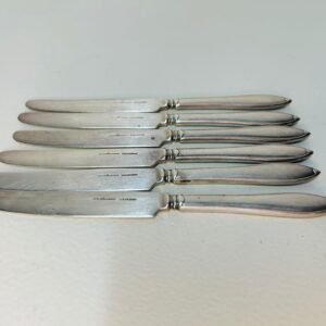 Set de 6 cuchillos de postre en plata sueca by C.A. Bjorklund Stockholm para Prima N.S 1950’s