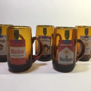 Colección de jarras de cristal ambar By Manuart España años 1970`s