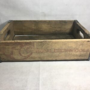 Antigua caja de madera de 12 botellas By Royal Crown Cola Williamson West Virgina 1950`s 45x30 cm