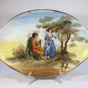 Bandeja de porcelana Fragonard By Lanternier Limoges 40x26 cm Francia mediados S.XX