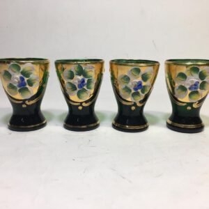 Quartet de vasos Vert Murano 24 K