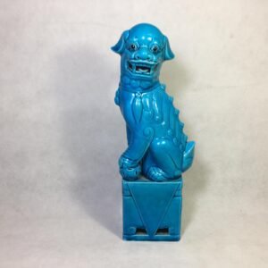 Antiguo perro foo 32 cm sellado original serial Nº21 China midcentury S.XX