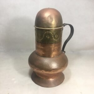 Jarra de fuego de té de Talouin en cobre y latón pulido 31 cm