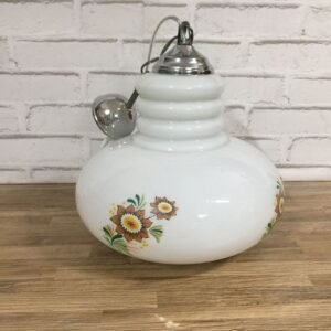 Lámpara de techo de opalina blanca pure vintage