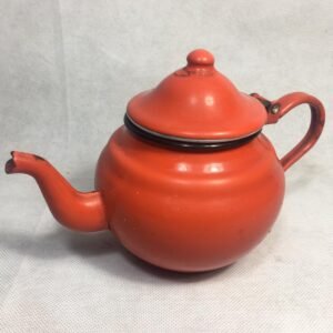 Tetera esmaltada roja 0,7L 1960`s