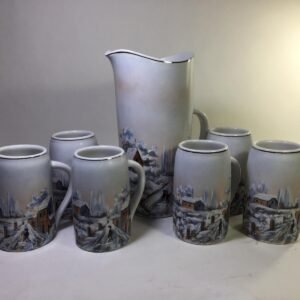 Juego de servicio de bebidas " L`hiver Saint Michel" By Limoges años 1950`s