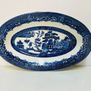 Bandeja de servicio Blue Willow by Johnson Bros Inglaterra 1950’s 26 cm