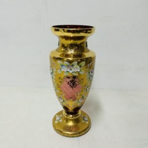 Jarrón Bohemian Rosé & Murano Italia 1950’s 28 cm
