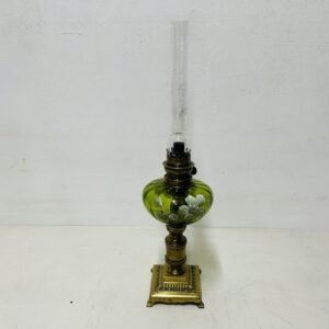 Antiguo quinqué alemán Kosmos Brenner finales S.XIX 55 cm