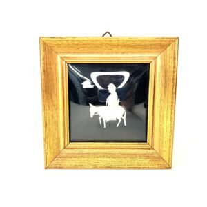 Cuadro con talla marfil Real Ivory, España 1970’s