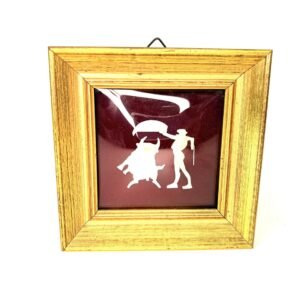 Cuadro con talla marfil Real Ivory, España 1970’s