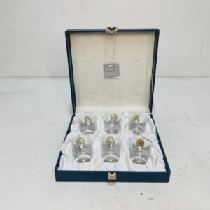 Set de shotglass en cristal y plata de ley by Regal Ley 1970’s