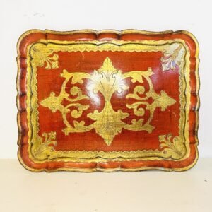 Bandeja veneciana Rouge Damasque Italia 1950’s
