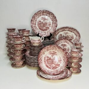 Vajilla 12 pax La Cartuja Rose 1970’s