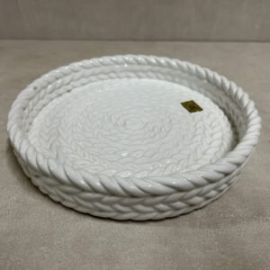 Cistella de cerámica esmaltada by Cases Manises España 1970’s 24 cm