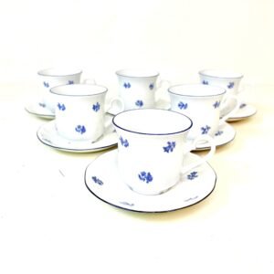 Set de 6 tazas esmaltadas Novãrole by Bohemia Karlovavsky Rep. Checa 1960’s