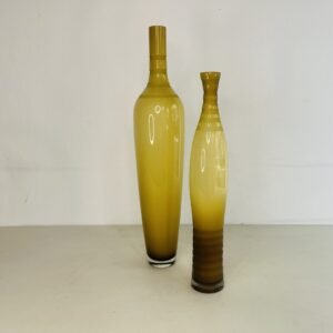Pareja de jarrones daneses by Për Lutken para Holmegaard 1950’s 50 y 40 cm