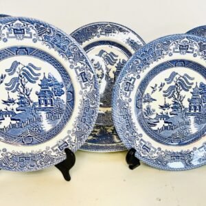 Maison 10 platos Blue Willow Pattern Inglaterra 1950’s 26 cm