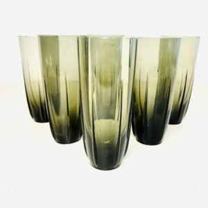 Set de 6 tubes en cristal París enorme circa 1960’s