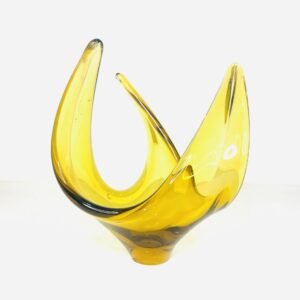 Centro cristal “ Amberine ” by M&M Murano -Italia 1970’s