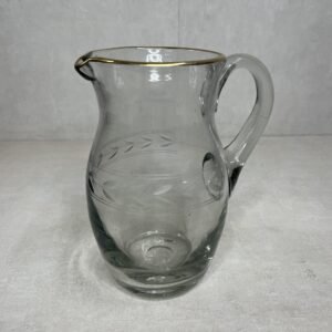 Jarra de cristal” Spigale” en cristal facetado roccie Italia 1960’s
