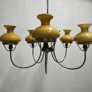 Chandelier opalina “ Ambére” Francia 1960’s