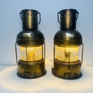 Pareja de faroles marinos de la Nippon Sento Co. LTD serial 1459 Japón 1981 56 cm