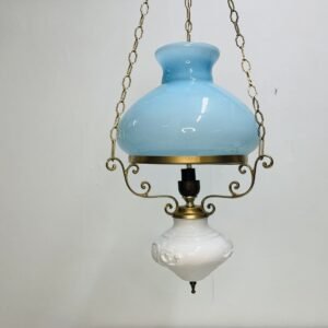 Chandel “ Cassina “ en opalina y cerámica esmaltada Italia 1950’s 28x80 cm