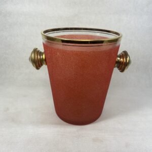 Cubitera” Tiziano” en lacrime rosso y pullers de laton Italia 1950’s