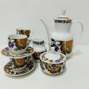 Juego de café 4 pax “Viveria” by Guillén Porcelanas España 1970’s