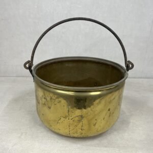 Antigua olla de fogón de latón 31 cm principios S.XX
