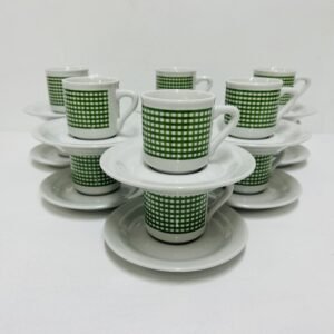 Juego 12 pax “ Verdi Vichy ” by Cerve Italia 1980’s