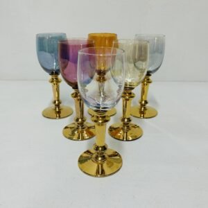 Juego de 6 copas Golden Ottomans Murano by Nason Moretti Italia 1960’s