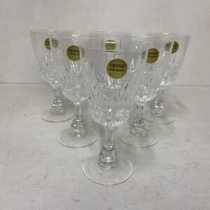 Set de 6 Glass verrels Pompadour de 17 cl by Cristal Darqués Francia 1980’s