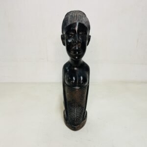 Totem Masai en madera de ébano maciza tallada mediados S.XX 32 cm