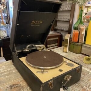 Gramófono de maletín “Decca 50 “ fabricado por Decca Dulcephone Ltd Inglaterra 1924-1928