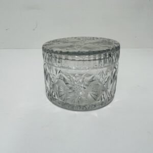Bombonera “ Karlice” en cristal tallado de Bohemia 1960’s 14 cm