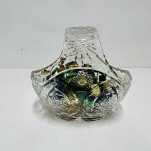 Chest Bomboneur by Bohemia Glass 1970’s 20x20 cm