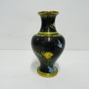 Jarrón “ Nelumbo” en esmalte alveolado cloissonné China 1960’s 20 cm