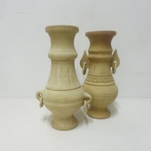 Pareja de bucares atenos en arcilla terré 1980’s 27 cm