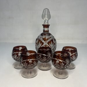 Maison “ Charlize” en cristal de Bohemia ambér 24%Pbo 1960’s
