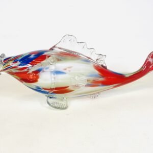 Il Pesce en Cristale Murano Millefiori Italia 1970’s 36 cm