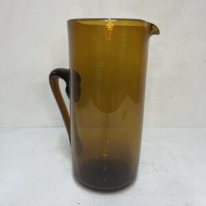 Jarré de cristal amber Paris 1970’s 30 cm