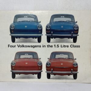 Cuadríptico oficial de época del VW 1500 by Volkswagenwerk AG Wolfsburgo- Alemania 1965