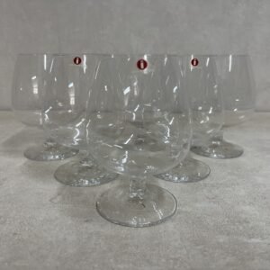 Set de 6 copas brandy cognac Prestige by Alvar Aalto para IItala Finlandia
