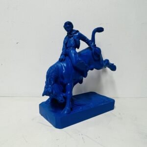 Escultura de rodeo “ Peeble” by Norleans en cerámica esmaltada 1970’s 30x13x30 cm